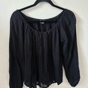 Black off the shoulder top